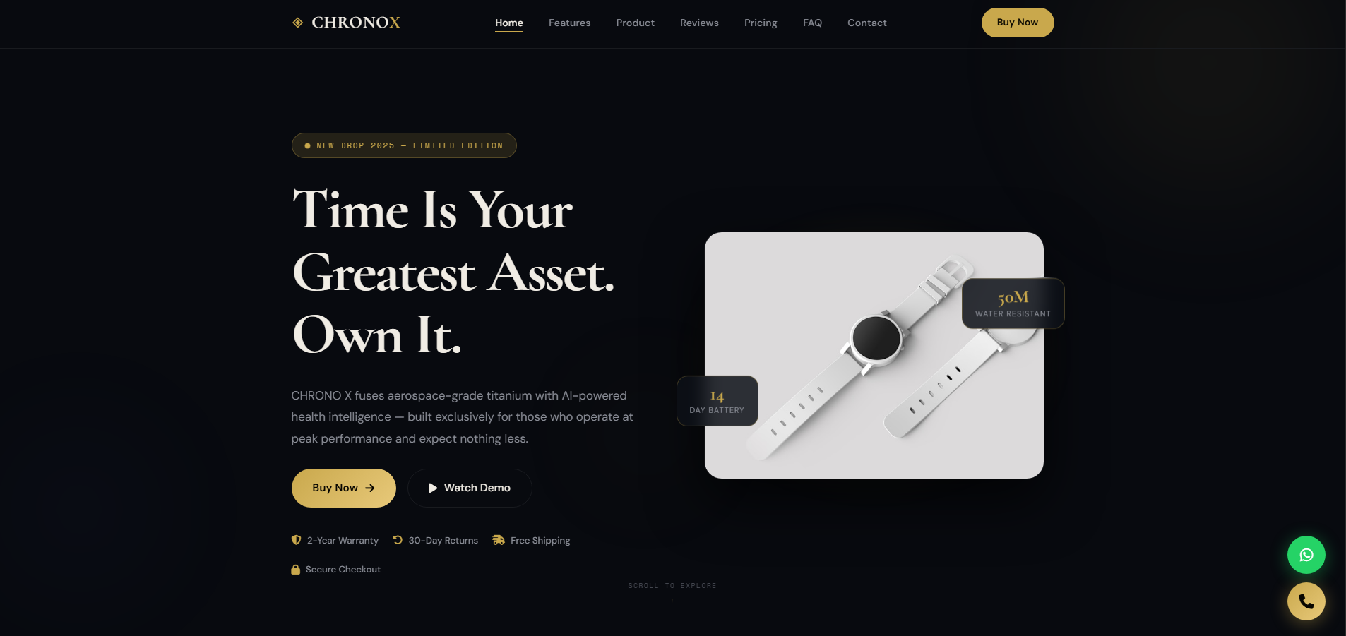 CHRONOX website preview